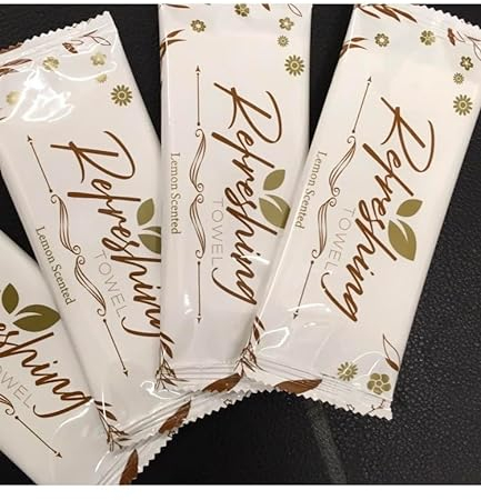 1000 x Large Lemon Fresh Wet Hand Wipes Towels Hot Cold Individually Wrapped - Catering Restaurants Home Takeaways Hotels