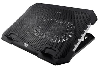 Kyldyna för bärbar dator, kyldyna för bärbar dator, laptop-kylare, RGB-lampor, laptop-kylare, 2 tysta fläktar | Laptop-kylare med 2 USB-portar och telefonstativ för skrivbords- eller knäanvändning