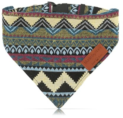 Made by Nami Foulard per cani Boho in varie dimensioni per cani piccoli e grandi (Blu, L)
