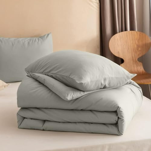 Sleeptime Bettdecke - Khaki - 135 x 200 - Waschbare Bettdecke - Mit Kissenbezug - 4 Jahreszeiten - Anti-Allergene Steppdecke