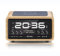 Roxel Nod2 DAB Radio, DAB+ & FM Radio, Alarm Clock, Wireless Qi Charging Large Digit Display Dual Bedside Alarm Clock with Wireless Streaming (Oak)