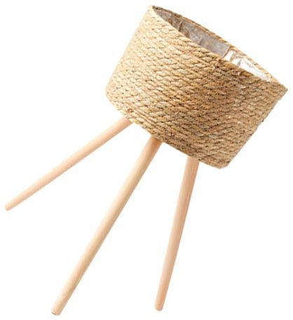 Happyyami Panier De Plantes Tissé Support De Décoratif Pour Intérieur Et Extérieur Étagère Design Stable Pour Balcon Et Jardin