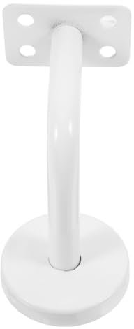 POPETPOP Soporte de Pasamanos de Pared de Acero Inoxidable, Blanco, Montaje Fácil, Apoyo Seguro y Estable para Escaleras, Interior y Exterior
