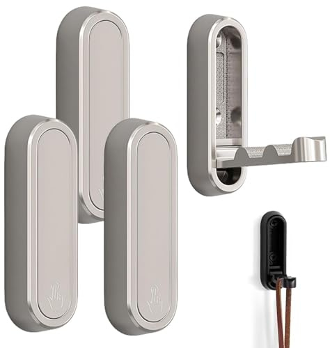 YipuVR 4 ganci da parete pieghevoli, ganci pieghevoli in lega di zinco per bagno e cucina, ganci per parete (argentato)