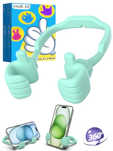 Geschenkideen Weihnachten Geschenk Teenager Junge Mädchen Handyhalterung | Lustige Geschenke für Männer Frauen Papa Oma Opa Vater Geschenkideen Daumen Hoch Handyhalter Tisch Handy Ständer 1 Pack Gelb