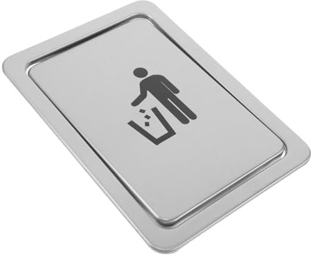 BESTYASH Couvercle de Poubelle Encastré Acier Inoxydable Couvercle de Trappe pour Chute de Déchets sur Plan de Travail Étanchéité Renforcée avec Étiquette Visible Adapté Aux Découpes pour