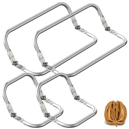 BREANIFULL 4 PCS Taschenbügel Taschen Verschluss U-Förmig Aluminium-Verschluss 12,5×8 cm 25×10 cm Taschenrahmen Verschluesse Rechteckiger Clutch Rahmen für DIY Tasche Ideal für Taschenherstellung