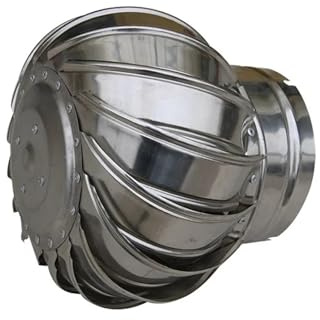 110mm Pipe Fit Roof Ventilator, 304 Stainless Steel Wind Air Vent for Attic, Zero Energy & Weatherproof Ventilation Fan