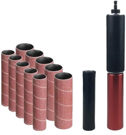 Rubber Sanding Drum Polishing Bit Kit - Sandpaper Wrench Adapter for Drill Spindle Sander - Woodworking Accessories
