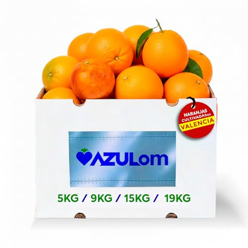 Naranjas de Valéncia directas del árbol recién recolectadas - del árbol a tu mesa sin tratamientos post cosecha - cajas de 5, 9, 15 y 19kg - fruta natural valenciana - naranja de mesa (9KG)