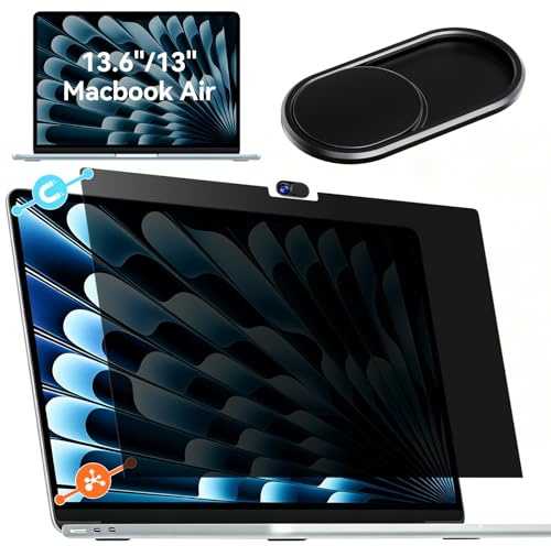 imluckies Magnétique Filtre de Confidentialité pour MacBook Pro 16 Pouces 2021–2026 (M1/ M2/ M3/ M4/ M5/ Pro/Max) – Amovible & Réutilisable, Protecteur mat anti-éblouissement avec cache d’objectif