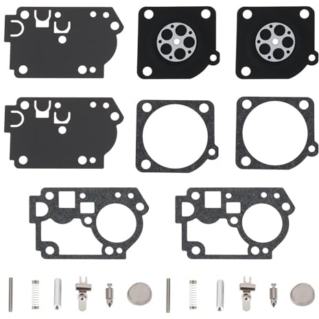 Briny River Kit de Réparation de Membrane de Carburateur pour Tondeuse à Gazon (2 Pièces) Compatible avec ZAMA C1U-W43
