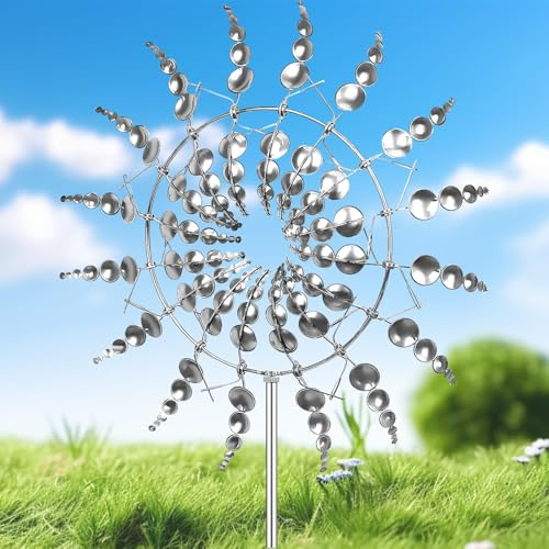 Einzigartige Und Magische Metall Windmühle, Magische Windmühle, Windbetriebene Kinetische Skulptur, Metall-Wind-Spinner, Me-Tall-Wind mühle, Einzigartige Me-Tall Wind mühle, für Patio Rasen, Garten