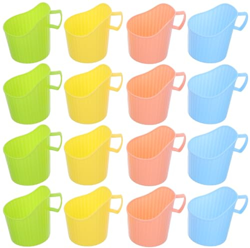 OHPHCALL Porta Bicchieri di Plastica in Pp, Supporto Bicchiere di Carta Anti-scottatura Angoli Lisci e Rotondi, 20 Pezzi Multiuso per Negozi di tè e Ristoranti Colore Colore Casuale