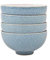 Denby - Elements Blue Rice Bowls Set of 4 - Dishwasher Microwave Safe Crockery 480ml 13cm - Blue, White Ceramic Stoneware Tableware - Chip & Crack Resistant Soup Bowls