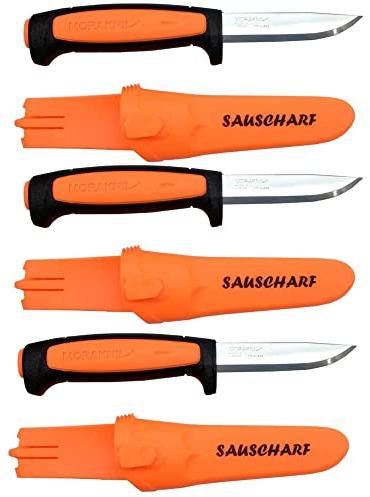 3er Pack Messer Mora Basic Sauscharf Orange Drückjagd Messer Jäger Sonderedition