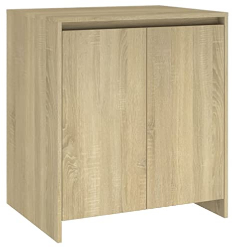 vidaXL Sideboard mit 2 Türen Kommode Anrichte Schrank Mehrzweckschrank Standschrank Beistellschrank Flurschrank Sonoma-Eiche 70x41x75cm Holzwerkstoff