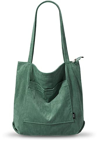 KALIDI Cord Tasche Damen Umhängetasche Groß Shopper Tasche Handtasche