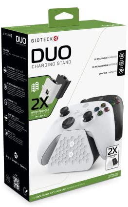 Gioteck DUO Charging Stand For 2 Xbox Series X|S & Xbox One Wireless Controllers With Interchangable Faceplates (2)