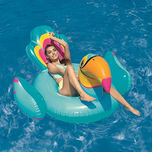81 Tropical Toucan Inflatable Pool Float Raft,Giant Hornbill Pool Float,Inflatable Ride-On Pool Float,Summer Pool Raft Lounge for Adults & Kids