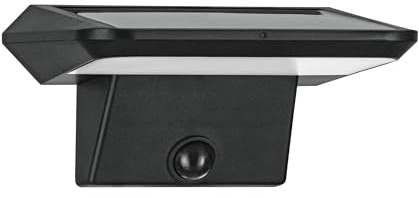 EGLO LED Wandlampe außen Porrassa Outdoor Solarlampe | mit Bewegungsmelder und Dämmerungssensor, Außenlampe solar aus schwarzem Kunststoff, IP44
