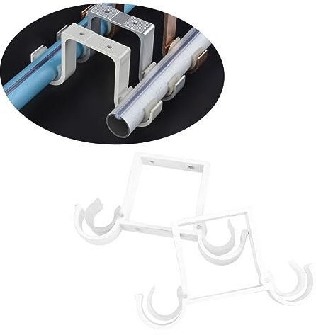 Alipis 2St Haken für Vorhanghalter Gardinenstange doppelhaken vorhang regal römische Stangenhalterung anschließen Vorhanghalterung aus Aluminiumlegierung verdicken Römischer Pol Weiß