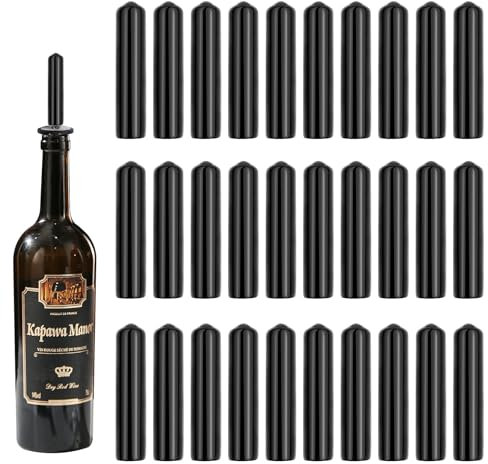 50 Pcs Black Speed Pourer Caps for Bottles Liquor Pourer Cap Bottle, Pour Dispenser Spout Dust Covers, Flow Pourer Dust Caps for Liquor, Olive Oil, Vinegar Bottles