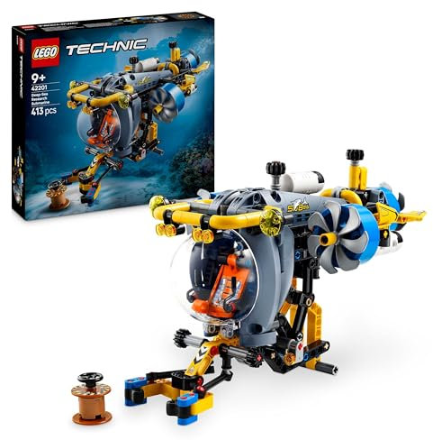 LEGO Technic Submarino de Aguas Profundas de Juguete de Construcción, Vehículo de Exploración del Mundo Marino, Regalo Científico para Niños y Niñas de 9 Años o Más, Juego de Ingeniería 42201