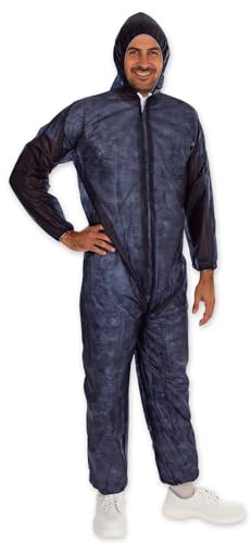 FRANZ MENSCH 50 Stück Hygonorm Overalls Light mit Kapuze | PP, weiß, XXL, Karton, Einweg Overall, Hygienebekleidung, Schutzanzug