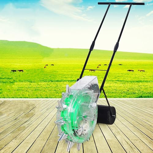 WTTTTW Hand-Push Seeder, Manual Seeder Machine & Fertilizer Applicator, 12 Nozzles Walk-Behind Row Crop Planter, Precision Manual Seed Seeder for Corn Soybean Peanuts