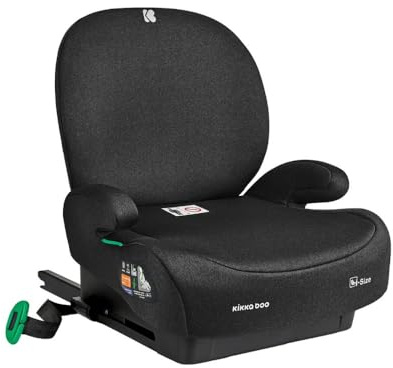 Kikkaboo Kindersitz, i-Size Sitzerhöhung i-Boost (125-150cm) ISOFIX Rückenlehne schwarz