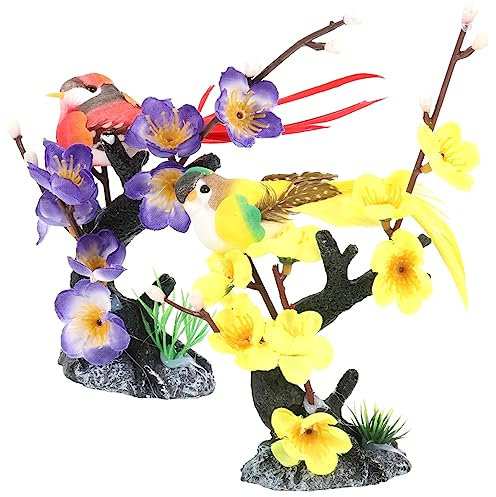 Cabilock 2piezas Plato Decorativo De Flor De Ciruelo Adorno Floral Artificial para Plato De Sushi Decoración De para Restaurante Adorno De Planta para De Sashimi