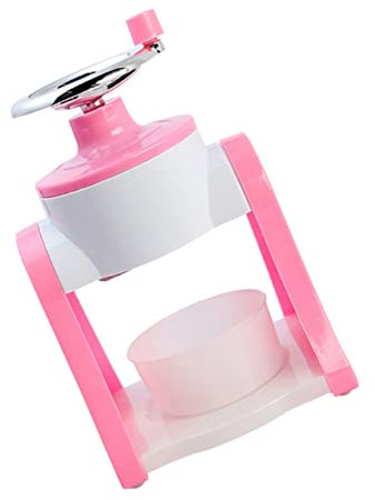 jojofuny Broyeur de Glace Manuel Domestique Compact Rose en Abs et Acier