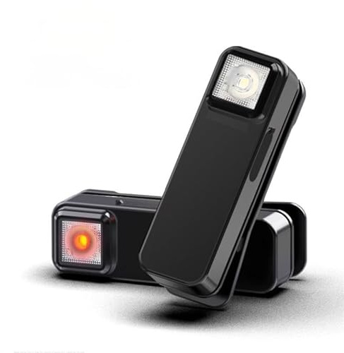 DUOJIN Waterproof Led Clip Torch TypeC Rechargeable Hand Free Pocket Torch 6 Lighting Modes 3 Brightness Levels Headlamp for Cycling Hiking Camping Walking Pets