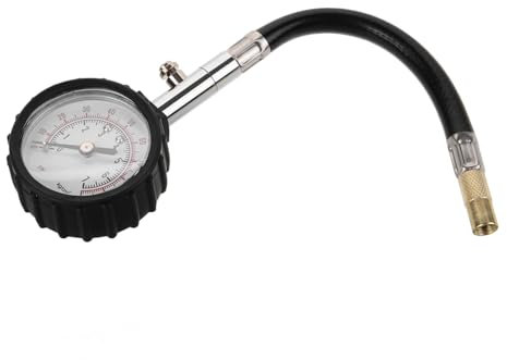 Abaodam Manometro Pressione Gomme Digitale per Auto 0-100psi Materiale Metallo e Gomma, Leggero e Preciso per Monitoraggio Pneumatici Auto