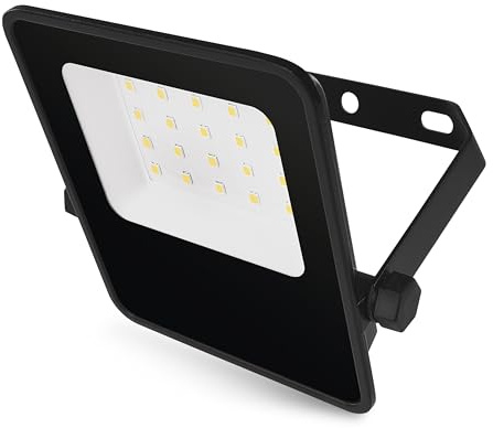 EMOS - LED-Strahler VISIO 10W, 1500 lm - ultradünnes Aluminium Flutlicht - wasserdicht - neutralweiß - extra hohe Lichtleistung 150lm/W - Lebensdauer 36000 h - Abstrahlwinkel 110° - für Außenbereich