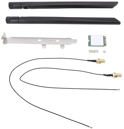 Annadue 8265ngw AC 1200MBPS WiFi Card, Doppia Banda 2,4 GHz 5GHz con Scheda di Rete Wireless Bluetooth 4.2 per PC Desktop, Supporto 10/8/7, Interfaccia (Staffa di antenne esterne)