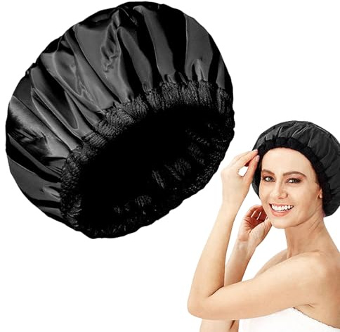 Tête de vapeur pour cheveux - chapeau de conditionnement de de lin sans fil, thérapie de chaleur | Équipement de restauration d'humidité avec bouchons de douche, outils de séchage de style, at