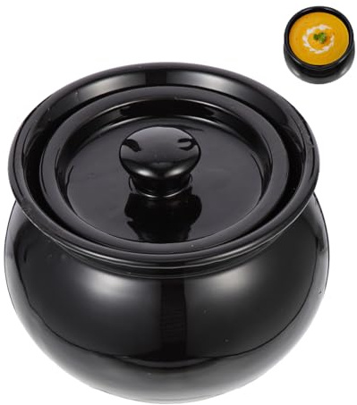 Olla de Cerámica para Guisar 500ml Negra para Cocina