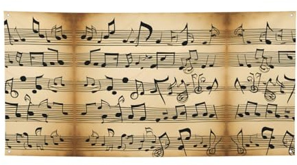 Vielseitiges Party-Banner mit Musiknoten, Dekorationen für Veranstaltungen, Thanksgiving, Geburtstagsfeiern und mehr