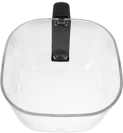 DECOMELODY Cesta Para Freír Al Aire 4,5l Cuadrada De Vidrio Transparente Repuesto Interior Freidora De Aire Accesorio Cocina Doméstica y Vacaciones
