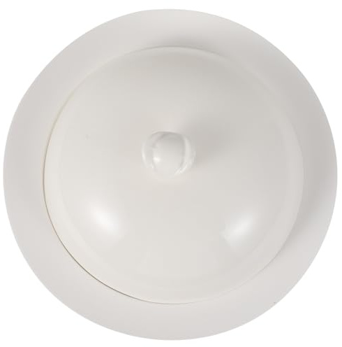 DOITOOL Vassoio in Ceramica Bianco con Coperchio Portadolci e Pirofila per Conservazione e Presentazione Cibo Adatto per Feste e Matrimoni