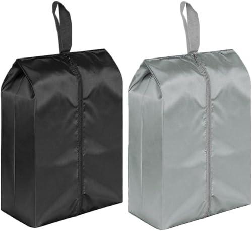 2 st. bärbara skopåsar slitstarka oxfordtyg for reseförvaring med dragkedja for män och kvinnor for bagage- och garderobsorganisering/3504