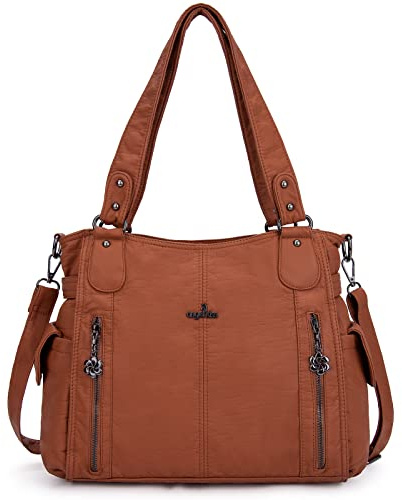 Angel Kiss Purses and Handbags Top-Handle Hobo Bags for Femmes Roomy Sacs à bandoulière en cuir lavés Sac à main pour filles