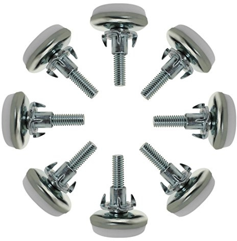 sourcing map 8Stk. stellfuß einschlagmutter Einstellbar M6 x 25 x 30mm | Nivellierfüße, Richtmaschine, Für Möbel Tischbein