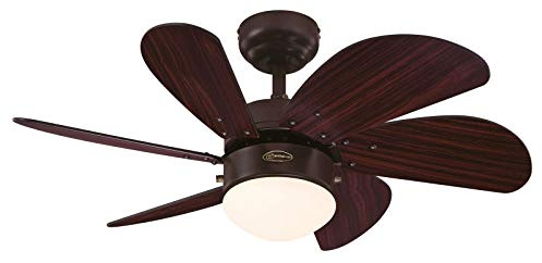 Westinghouse Lighting Turbo Swirl Deckenventilator mit Licht, [Modell/Farbe]:Espresso. Flügel Wenge 76 cm