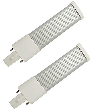 E-Simpo 2pcs 4W G23 LED PL Lamp 2-pin CFL PL-S 7W Replacement G23d-2 LED Plug in Retrofit Horizontal Recessed Down Light Bulb Plug Play for INDUCTANCE Ballast (Cold White, 5.3inch/135mm 4W)