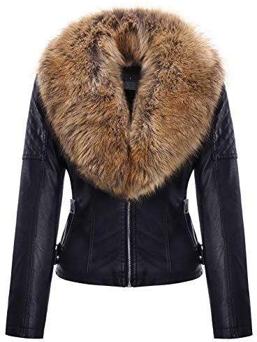 Geschallino Cappotto da Donna in Finta Pelle Scamosciata Giacca con Cappuccio Inverno Caldo Cappotto Foderato in Pile Cappotto