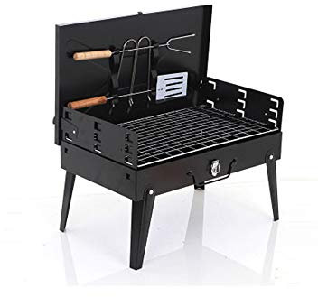 XXSLY Valise Barbecue Grill Tool Set, 5-7 Personnes Portable Pliant Grande Taille Barbecue Grill, pour La Maison Jardin Extérieur Camping Pique-Niques Cuisine