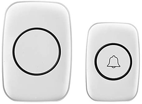 Wireless Doorbell Wireless Waterproof Doorbell, Digital Circuit Design, Anti-interference, In Line with IP4 Waterproof Standard, Can Prevent Rainwater Intrusion, Suitable for Villas, Shops, Offices